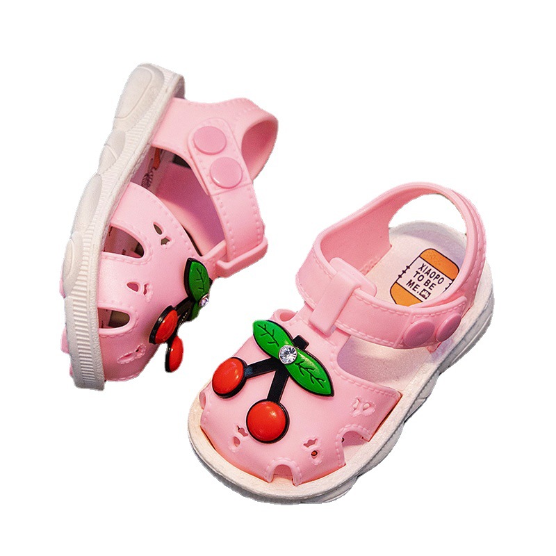 Baby Shoes 0-3Yrs Infant Toddler Sandals Shoes Girls Princess Shoe Closed Toe Cherry Sandal