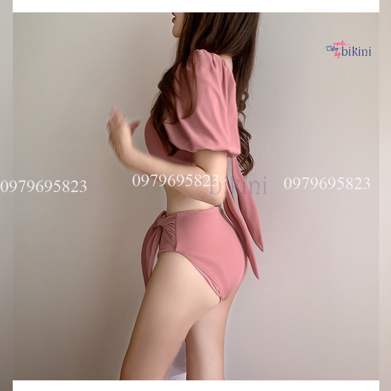 Bikini đi biển, Đồ bơi nữ 2 mảnh màu hồng mặc đi biển đi bơi cực kỳ sexy Bikini 69