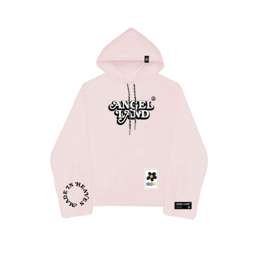 Áo Hoodie Angel-Land Flower-Label Hồng Nhạt | BigBuy360 - bigbuy360.vn