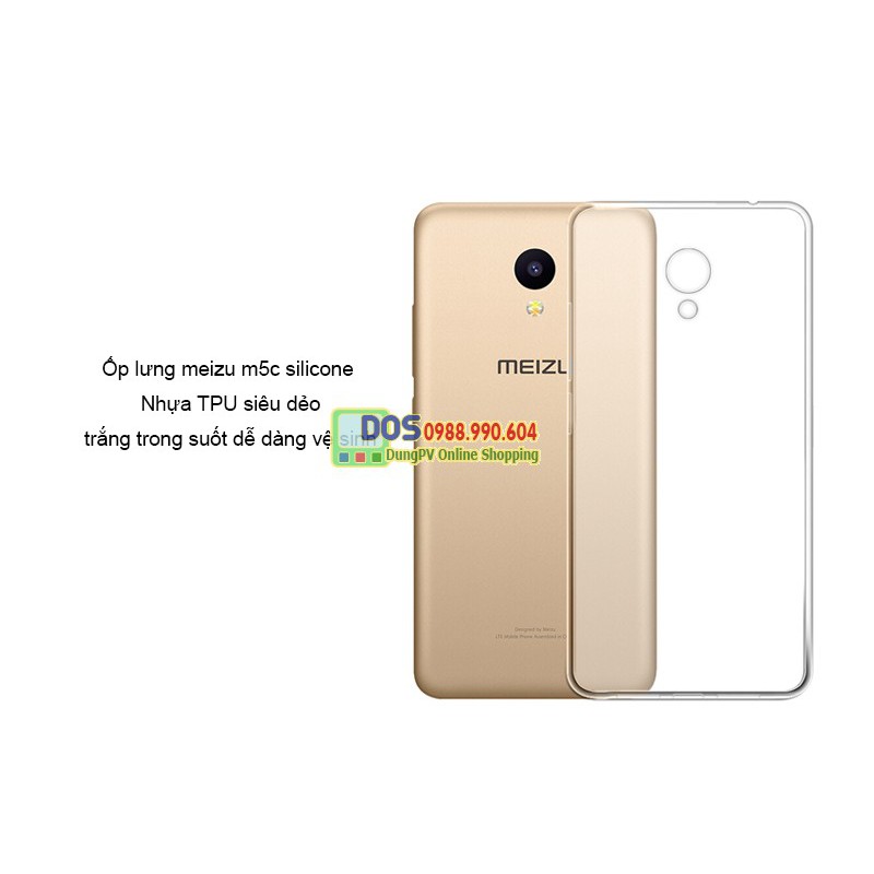 Ốp lưng Meizu M5c silicone trong