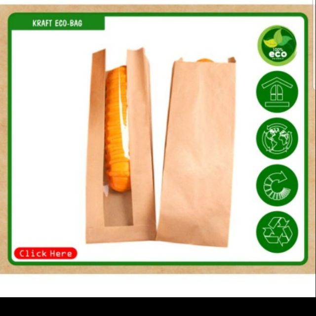 Combo 500 túi bánh mì có cửa sổ