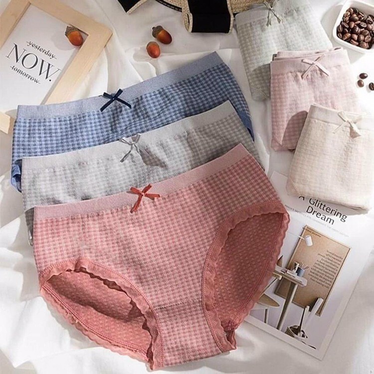 [Mã 2611THTRANG100K hoàn 10% xu đơn 99K] SET 9 CHIẾC QUẦN LÓT HOẠ TIẾT KẺ COTTON KHÁNG KHUẨN SIÊU ĐẸP B11