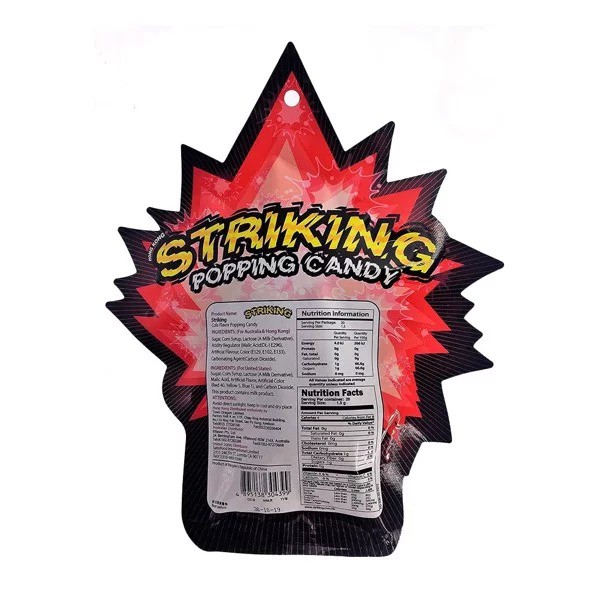 Kẹo Nổ Striking Popping Candy Đủ Mùi Vị Gói Lớn 30g