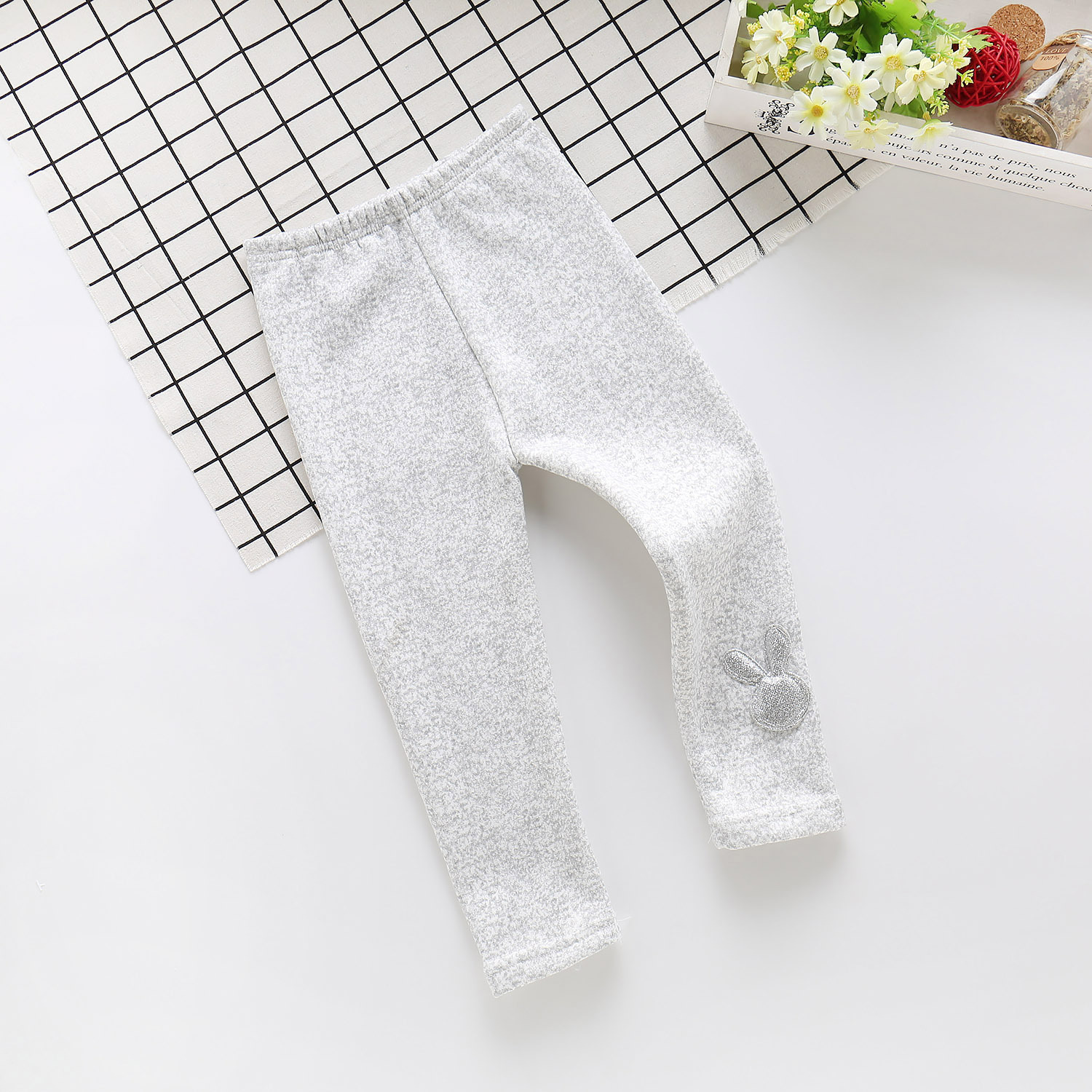 Quần Legging Lót Nhung Giữ Ấm Họa Tiết Hoạt Hình Dễ Thương Cho Bé Gái