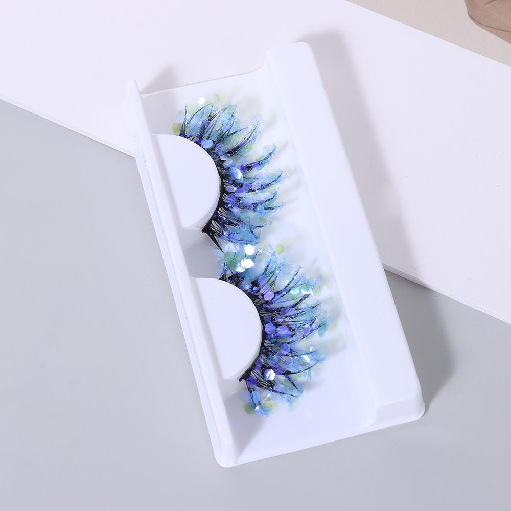 1 Cặp Lông Mi Giả 3D Bằng Sợi Lông Chồn Nhân Tạo Dài Cong