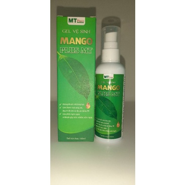 Gel vệ sinh phụ nữ tinh chất xoài Mango Plus MT - Chai 100ml chiết xuất lá xoài, trầu không , lô hội
