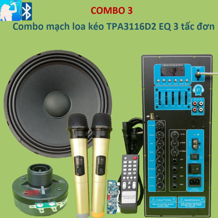 Mạch loa kéo 3 tấc TPA3116D2 5 cần EQ