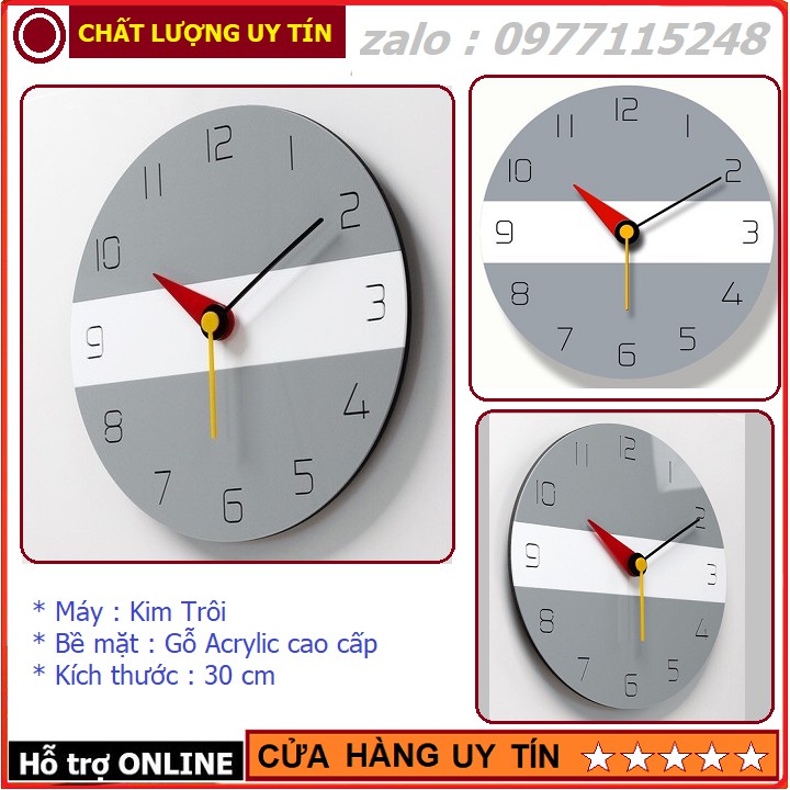 Đồng Hồ Treo Tường Kim Trôi Sang Trọng IPURAS
