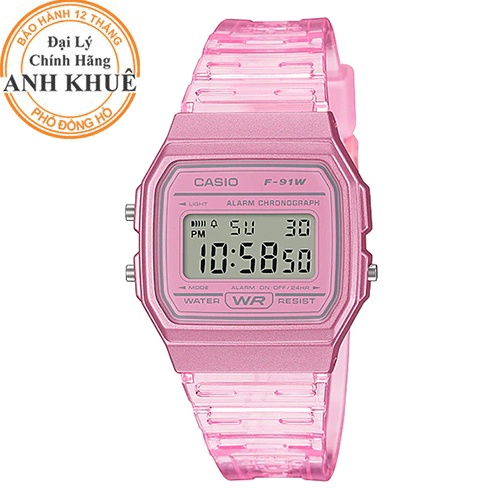 Đồng hồ unisex dây nhựa Casio Anh Khuê F-91 F-91WS-4DF