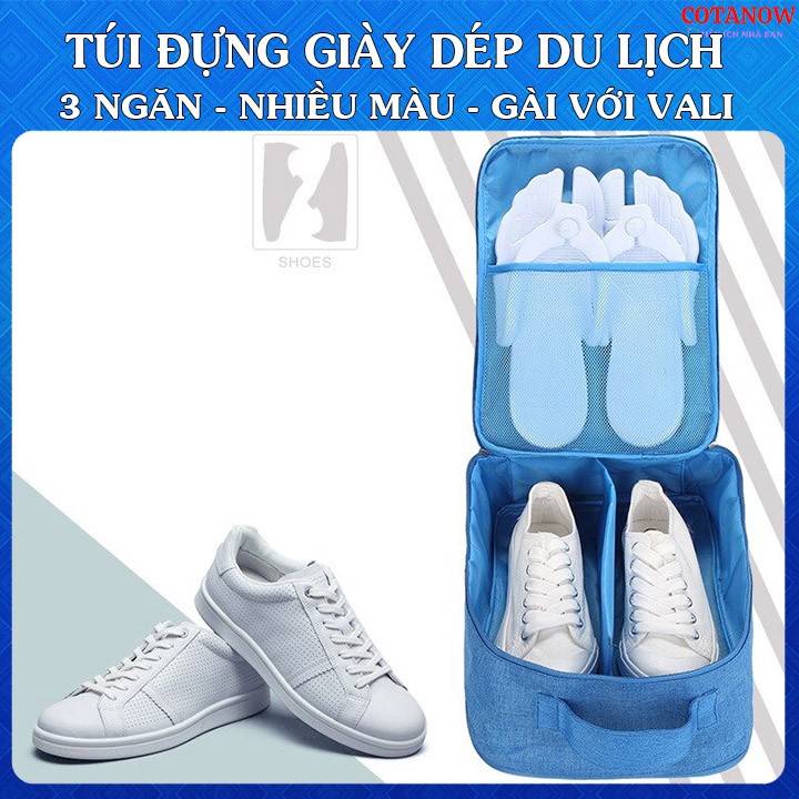 Túi Đựng Giày Du Lịch 3 Ngăn Gài Vali Tiện Lợi COTANOW