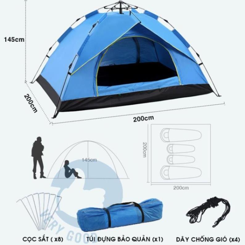 Lều du lịch, lều phượt cắm trại dã ngoại vải dù 2 lớp chống muỗi chống nắng mưa khi đi cắm trại | BigBuy360 - bigbuy360.vn