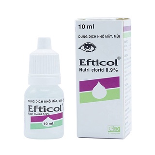 Nước muối sinh lý Efticol 0,9% chai 10ml vệ sinh mắt mũi cho bé