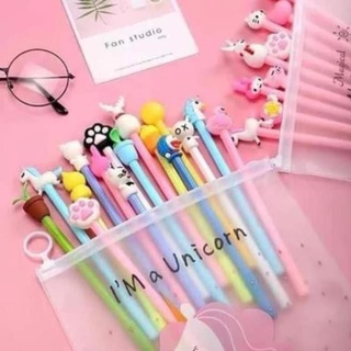 Combo 10 bút bi cute, bút nước nhiều mẫu hoạt hình