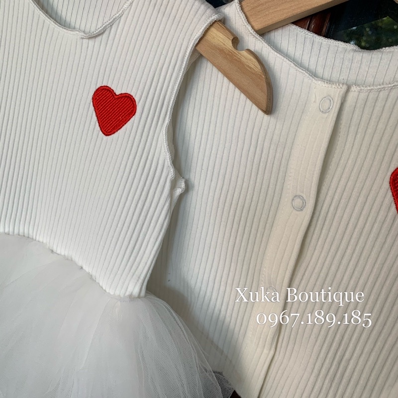 Bộ Quần Áo Bé Gái Cardigan và Body Váy Cotton Xuka Boutique Quần Áo Sơ Sinh Cho Bé Đầy Tháng /Thôi Nôi /Sinh Nhật