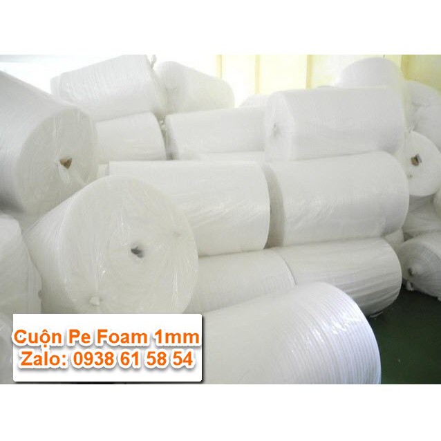 Cuộn Xốp Pe Foam Dày 1mm Dài 300m Bọc Hàng