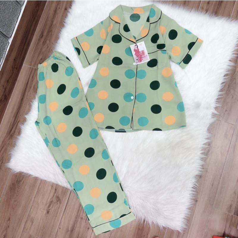 Đồ bộ pijama Mango loại 1, đồ nữ mặc nhà bộ tay ngắn quần dài