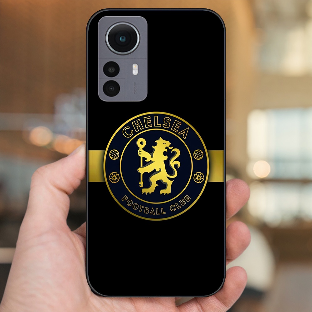 Ốp lưng Xiaomi 12 viền đen in hình Chelsea FC