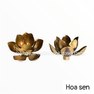 Hoa sen nến đồng chất liệu bằng đồng 100%