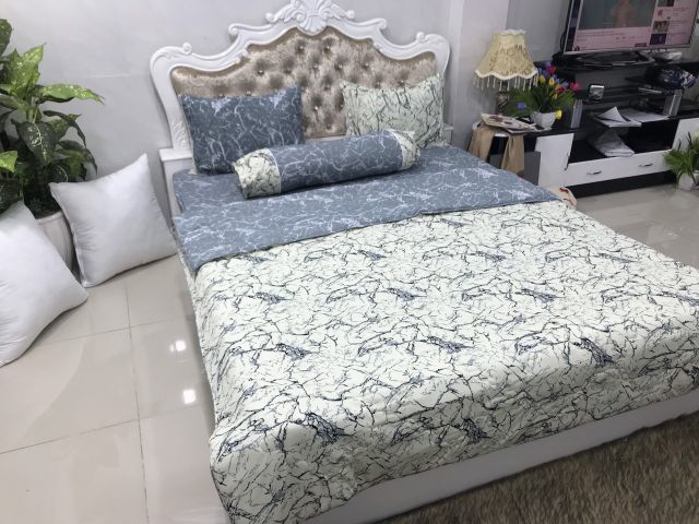 BỘ DRAP THUN 3D khổ to không bị nối vải GIÁ HẤP DẪN. | BigBuy360 - bigbuy360.vn