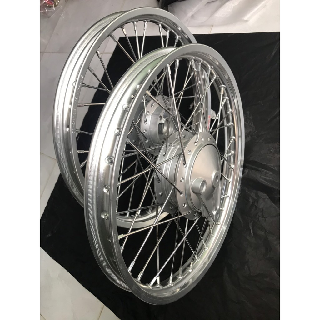 Bộ đùm wave s 110 zin trước đĩa sau thắng đùm vành nhôm căm crom loại 1 chất lượng thái lan kèm má đùm sau gắn như zin