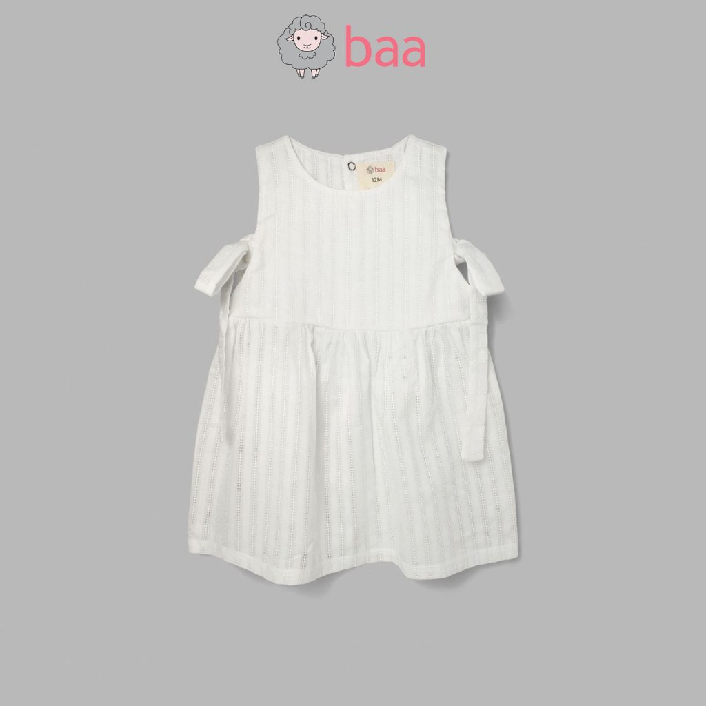 Váy xòe bé gái BAA BABY cổ yếm phối nơ sát nách xinh xắn - GT-AD33C