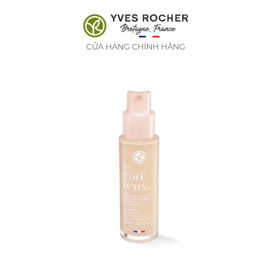 Kem nền Yves Rocher LE RADIEUX 10H RADIANCE REVEALING ANTI-POLLUTION FOUNDATION 30ML - ROSE 100