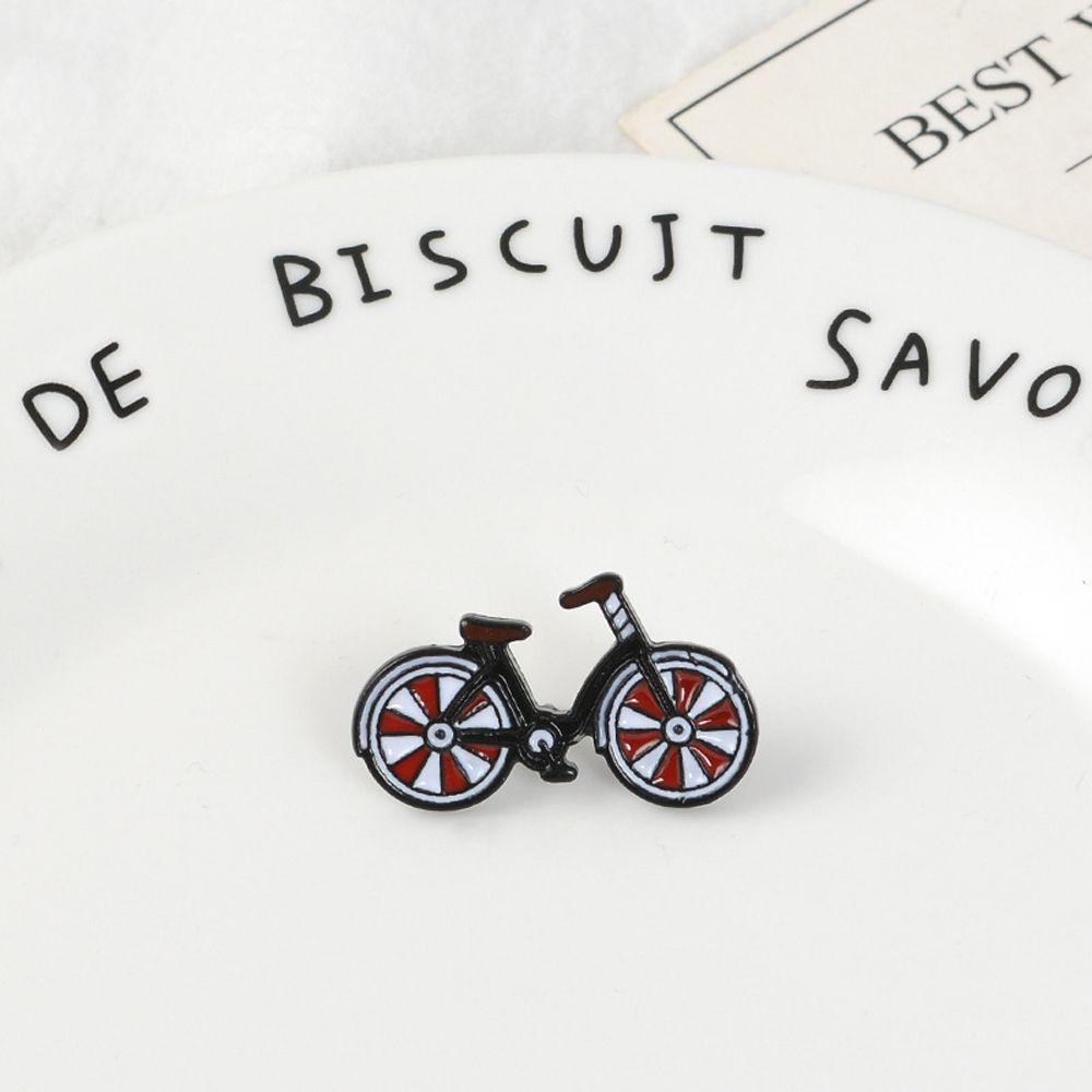 1 Huy Hiệu Gài Áo Hình Xe Đạp I Love My Red Bike Phong Cách Vintage