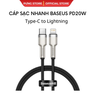 Cáp sạc nhanh baseus pd20w metal data type-c to dây nylon bện truyền dữ liệu cho ip100cm