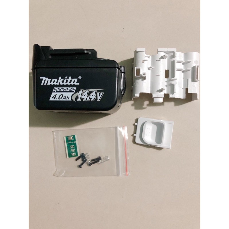 Vỏ kèm mạch báo pin makita 14.4v vỏ nhận sạc zin