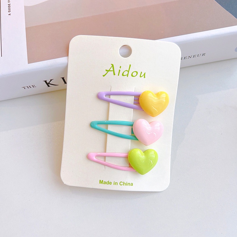 Set 3 Kẹp Tóc Màu Sắc Ngọt Ngào Dễ Thương Cho Bé Gái