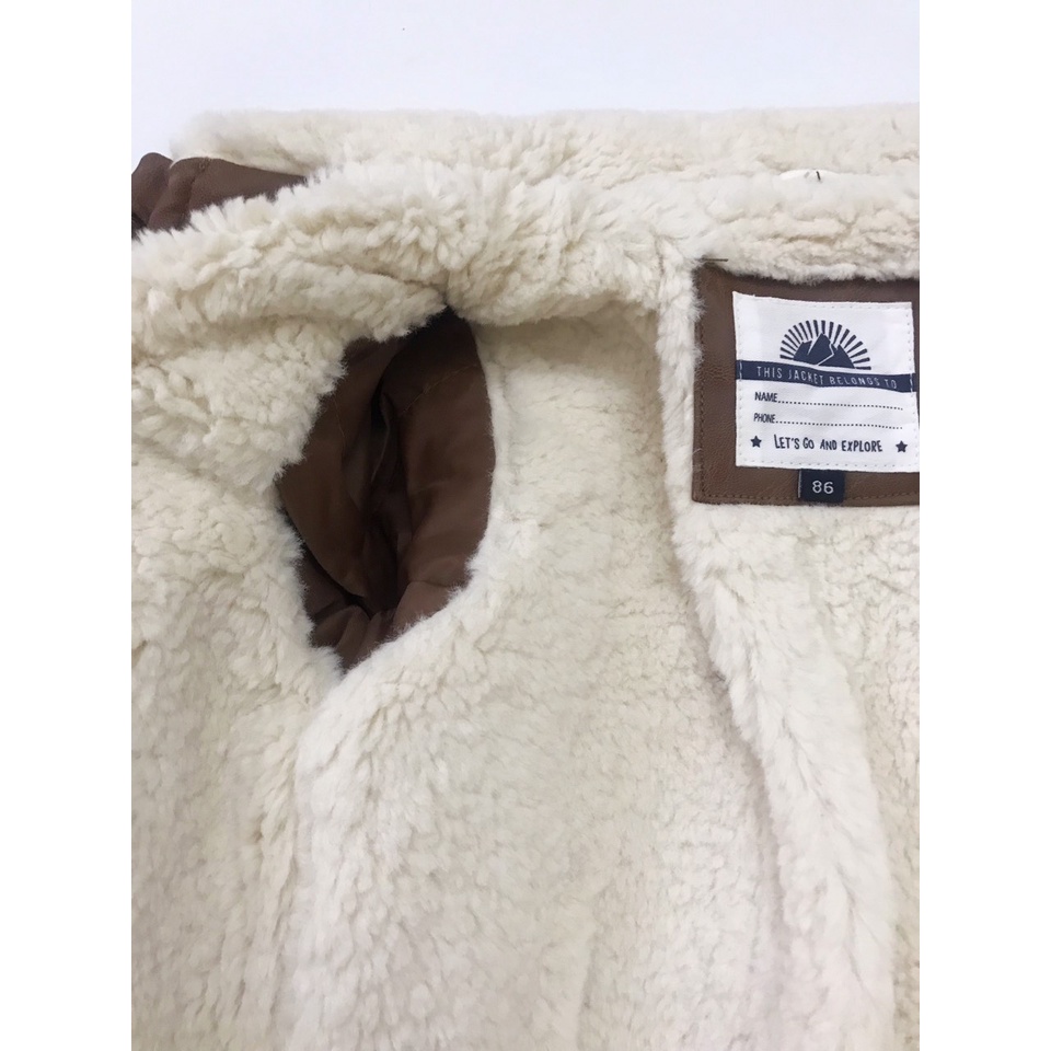 Áo khoác da lót lông dư xịn cho bé trai ACA001