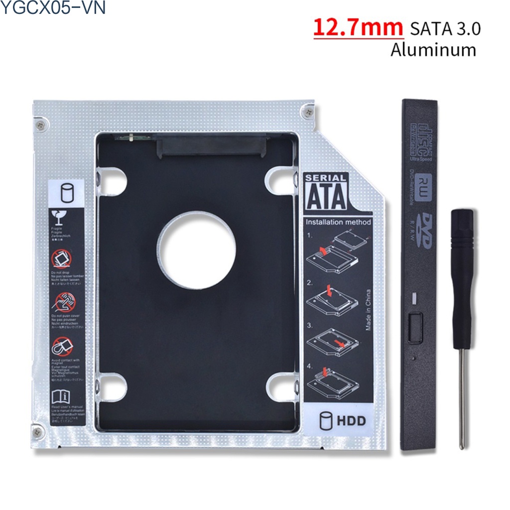 Hộp Đựng Ổ Cứng Hdd 12.7mm / 9.5mm Sata 3.0 Hd Ssd Cho Laptop Cd-Rom | BigBuy360 - bigbuy360.vn