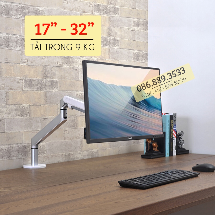 Giá Treo Màn Hình Máy Tính OZ 1 17 - 24 - 27 - 32 inch / Tay Treo Màn Hình Hợp Kim Nhôm