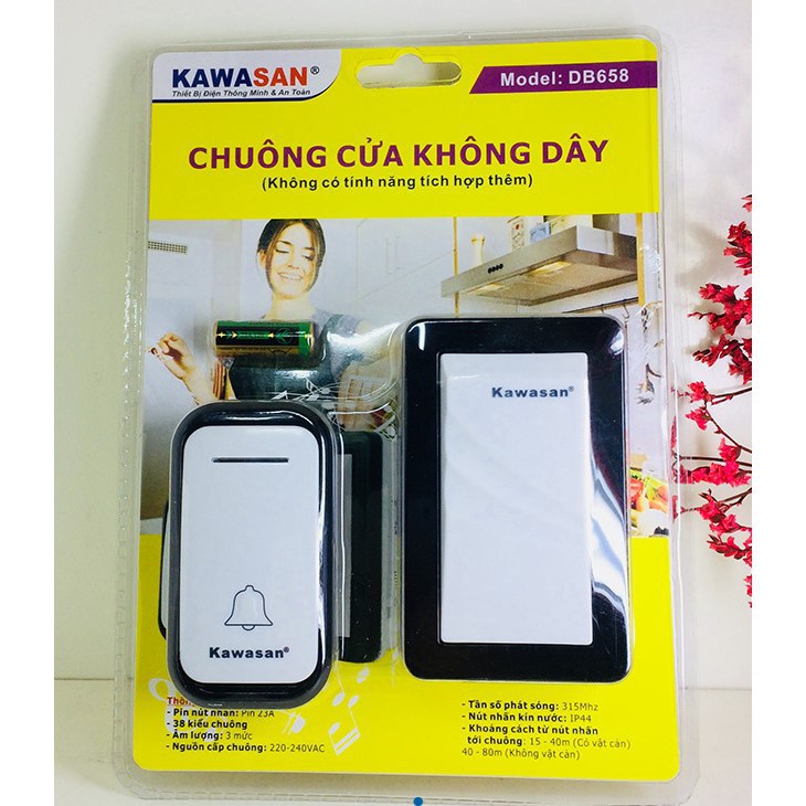 [SALE 10%] Chuông cửa không dây Kawasan KW-DB658