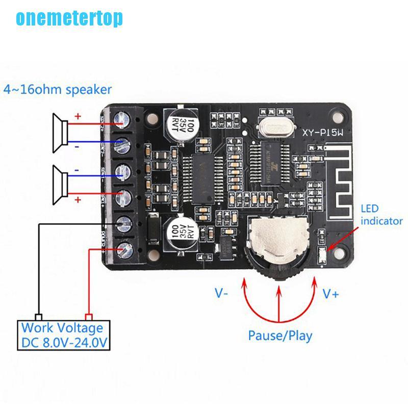 CHANNEL Bảng Mạch Khuếch Đại Âm Thanh 15w Bluetooth 12v / 24v Chuyên Dụng