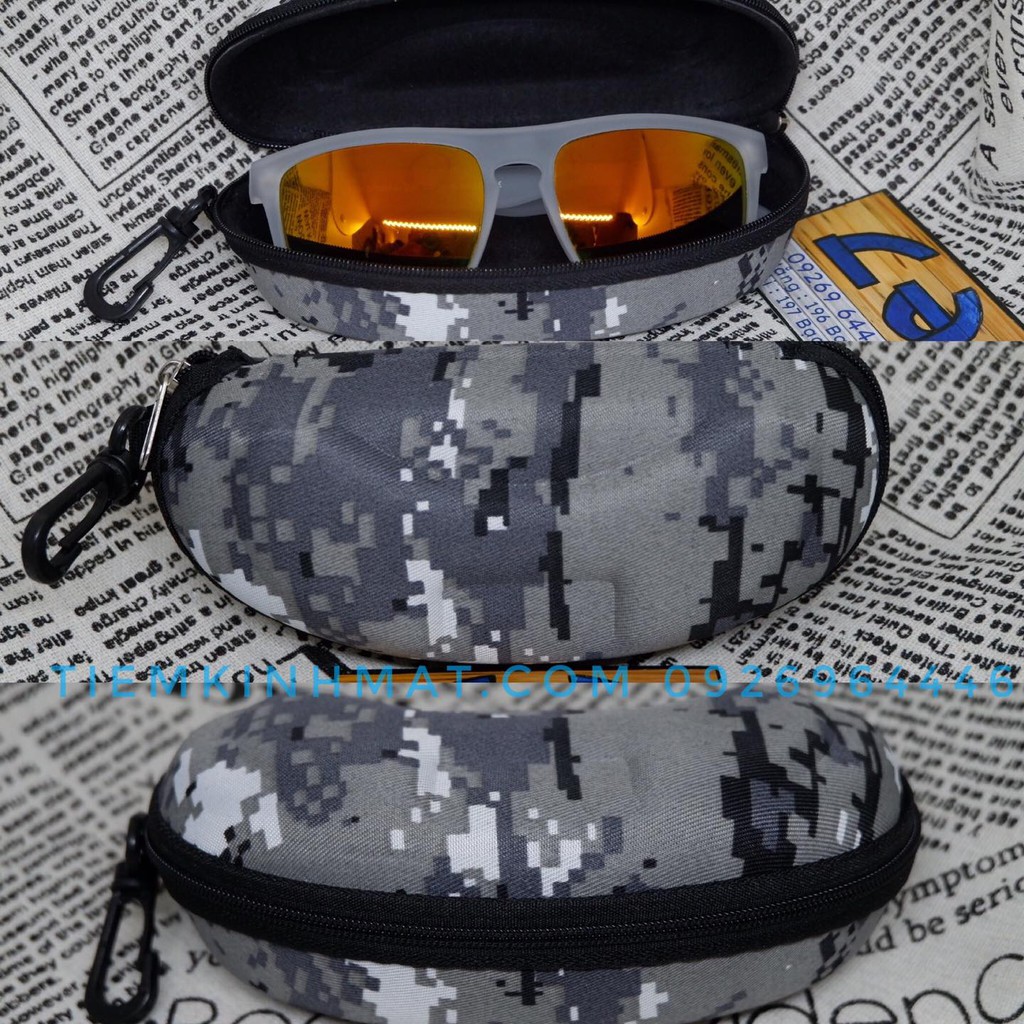 Hộp đựng kính thời trang màu camo, giao màu ngẫu nhiên