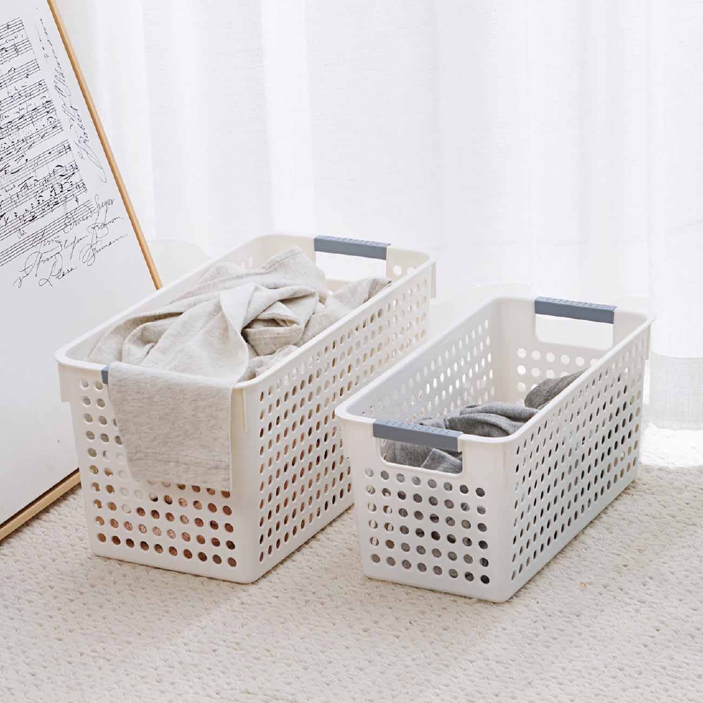 Giỏ nhựa đựng đồ ăn vặt để bàn thoát nước sắp xếp gọn gàng tiện dụng cho nhà bếp nhà tắm