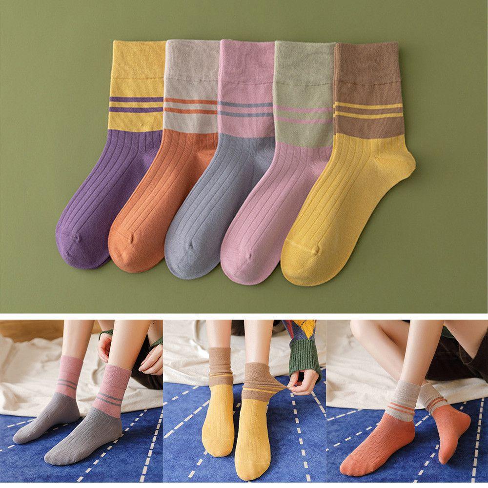 BSUNS Tất Cotton Hoạ Tiết Kẻ Sọc Phong Cách Giáng Sinh