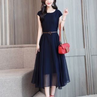 Đầm xòe mulley tùng xếp li