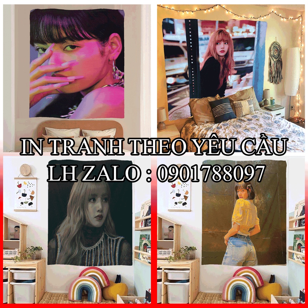 LISA BLACKPINK 1  Tranh vải treo tường Decor phòng hot nhất  in theo yeu cau