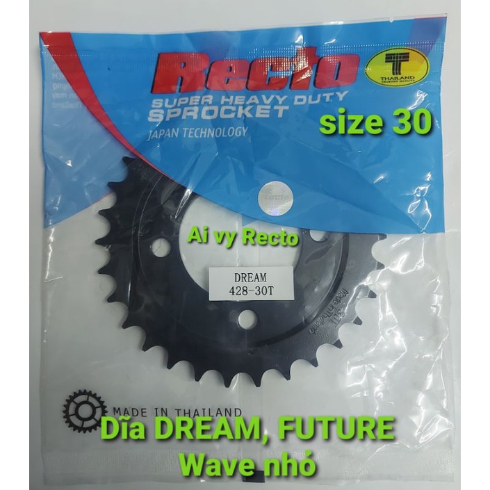 Dĩa DREAM, FUTURE, WAVE nhỏ Recto, size 30, Thái Lan