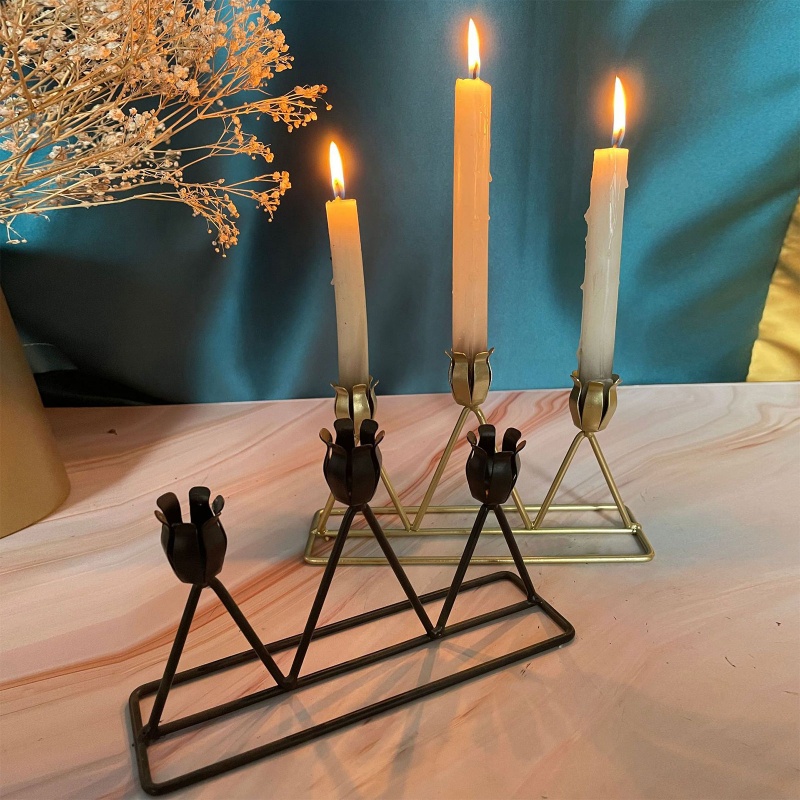 Chân Nến Bằng Kim Loại Phong Cách Bắc Âu Cổ Điển Dùng Để Trang Trí Bàn Tiệc Cưới