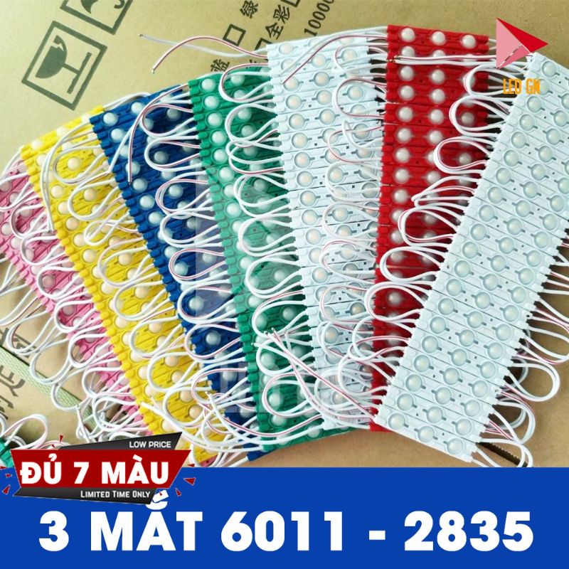Thanh Led Hắt 3 Bóng Siêu Sáng 12V - 6113 , 6011 Mặt Nhựa Chip 2835
