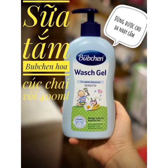 Sữa tắm gội Bübchen Bad &amp; Shampoo (Chai 400ml có vòi) - Hàng Đức