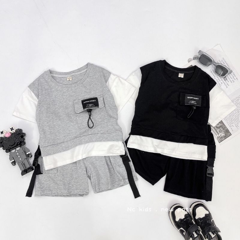 Set Bộ Cộc Tay Cool Ngầu Chất Cotton Da Cá Siêu Mềm Mát Cực Chất Cho Bé Trai, Bé Gái_Umeekids
