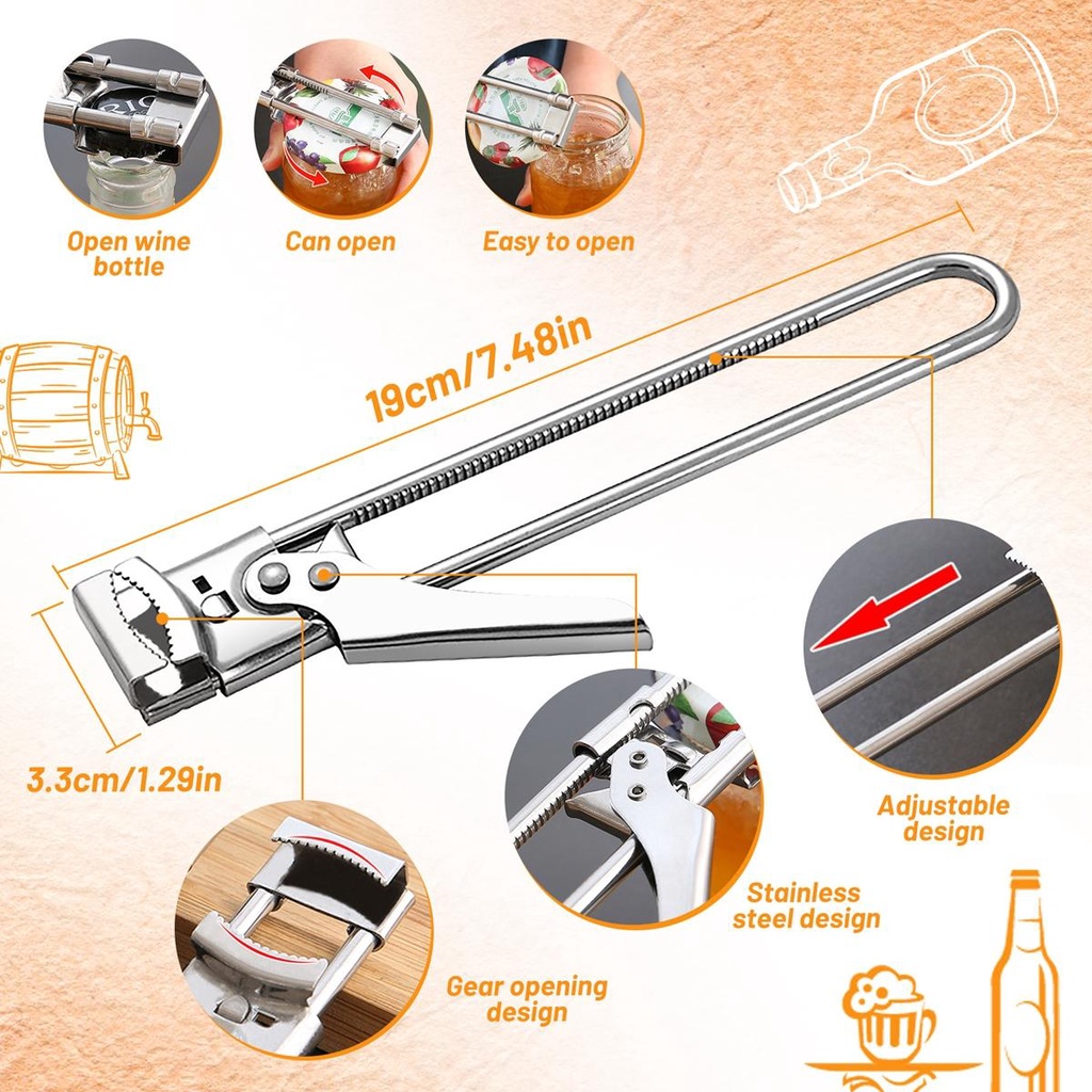AUGUSTINA Dụng Cụ Mở Nắp Chai Bằng Thép Không Gỉ