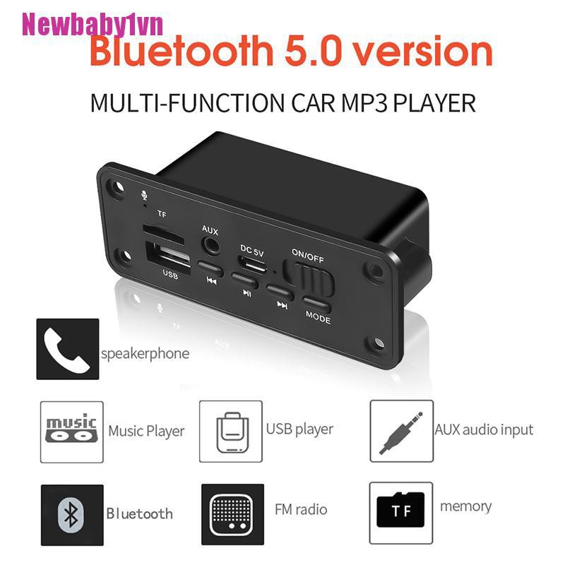 Loa Nghe Nhạc MP3 5.0 Kết Nối Bluetooth 2 * 3W Cho Xe Hơi [BABY1]