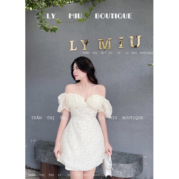 Váy hoa cúp ngực tay bồng