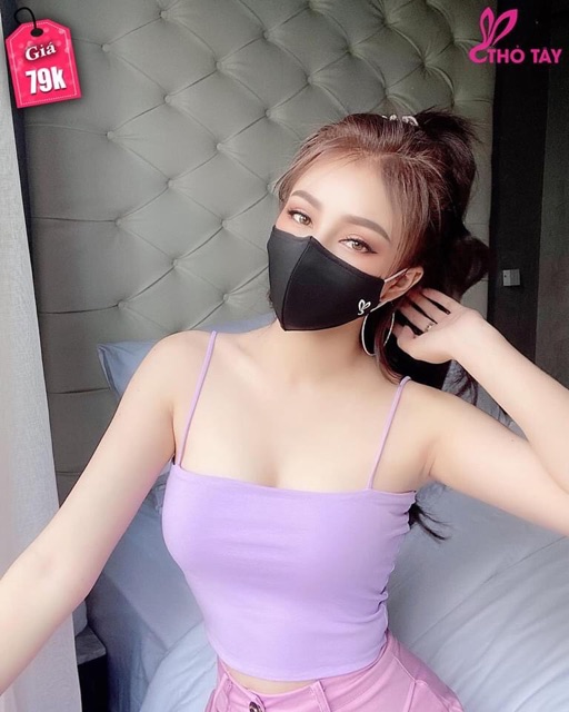 Áo 2 dây cọng bún dày dặn, chất borip - Đảm bảo y hình, hình sàn chụp thật 100% | BigBuy360 - bigbuy360.vn