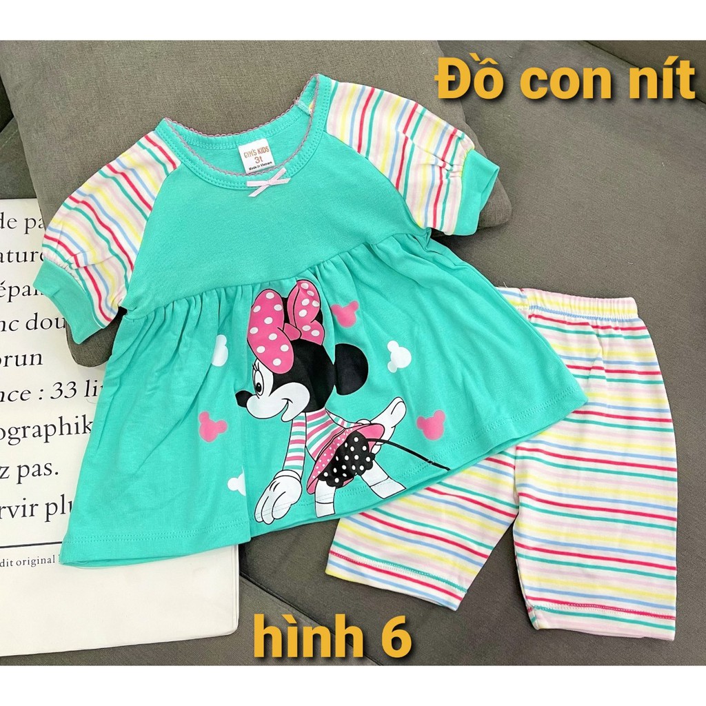 [ SIÊU HOT ] BỘ THUN COTTON THIẾT KẾ DỄ THƯƠNG BÉ GÁI - ĐỒ BỘ TRẺ EM